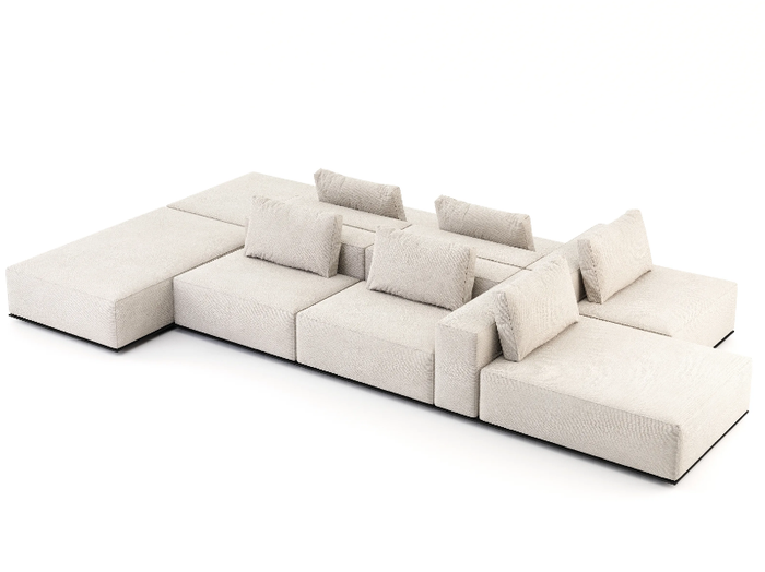 LANDFORM - Sectional double-sided fabric sofa _ Stylish Club